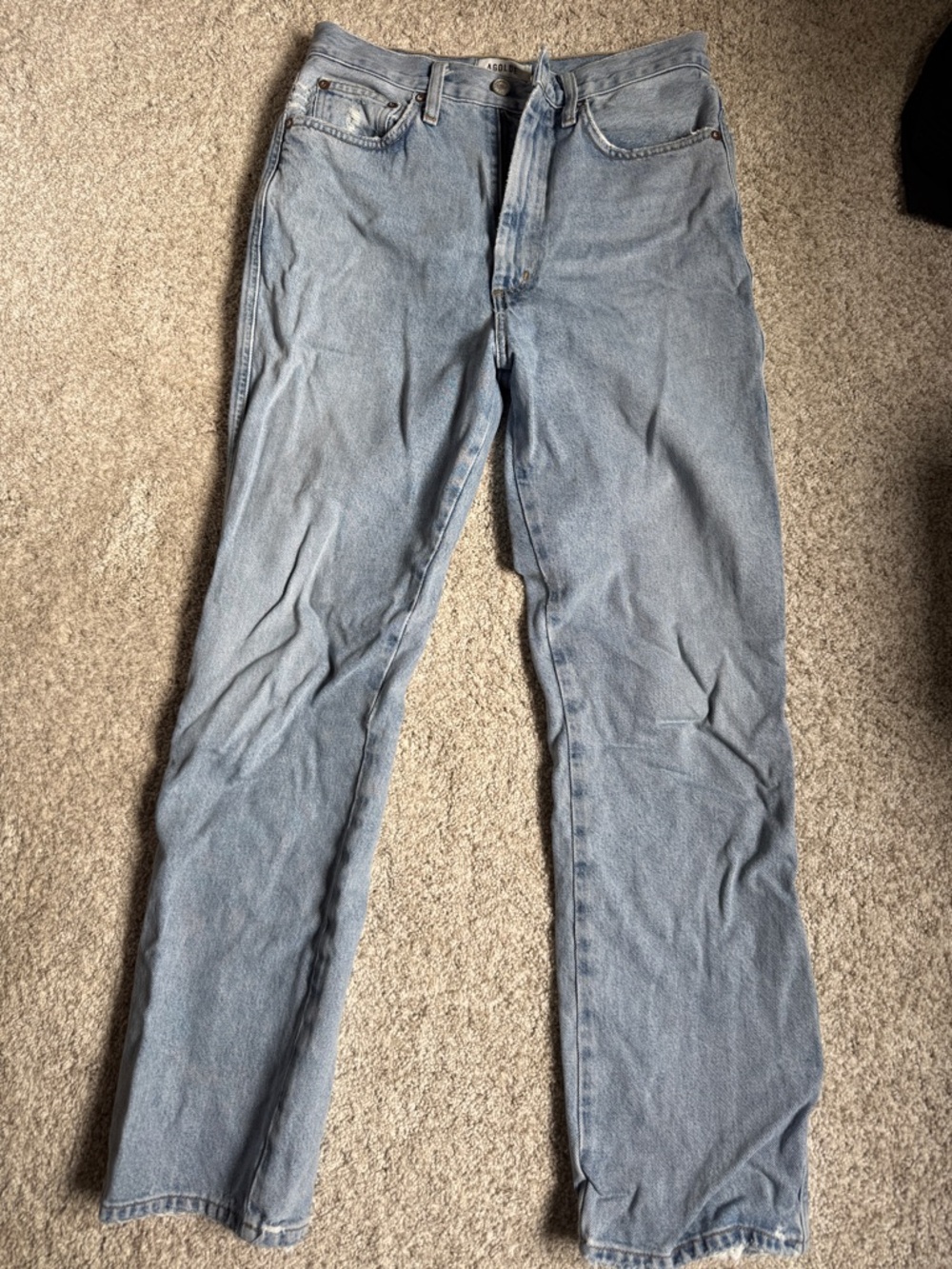 Agolde Light Blue Straight Leg Jeans